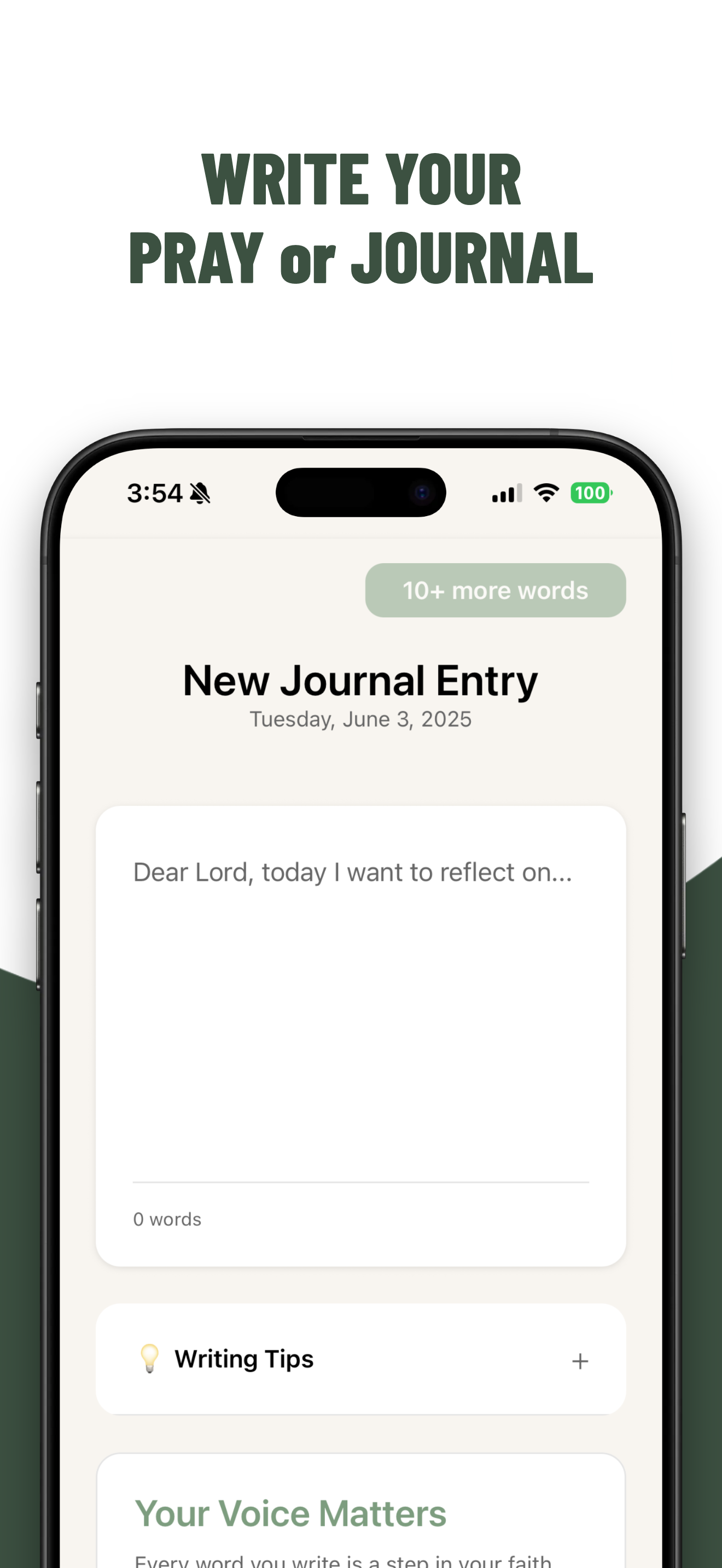 Write your thoughts and prayers